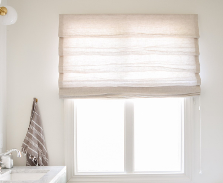 Sheer outlet roman shades