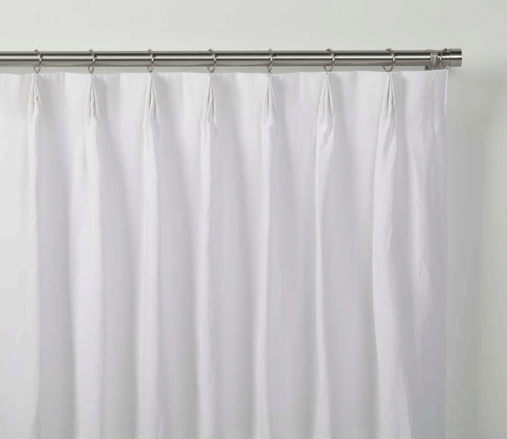 Pleated drapes discount